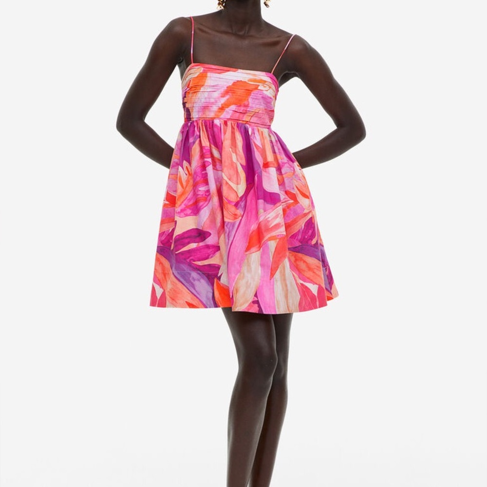 H&M PATTERNED MINI DRESS